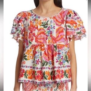 FARM Rio Spring Banana Flowers Top